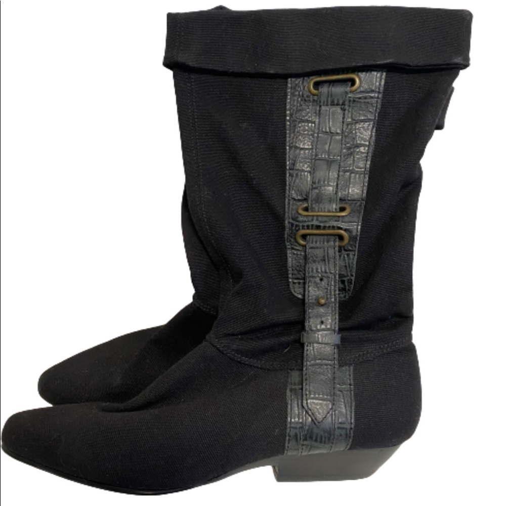 Report Estate upper fabric/leather black boots size 6